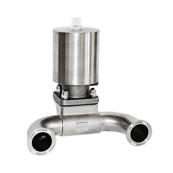 Pneumatic three-way U-shaped quick installation diaphragm valve