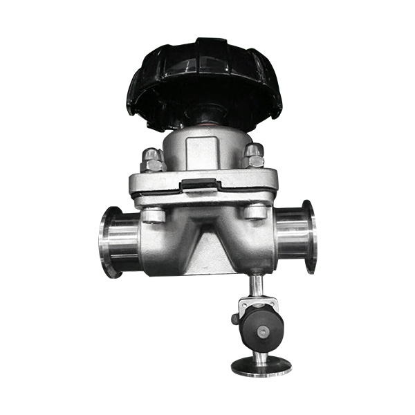 Manual quick installation diaphragm valve with sampling valve
