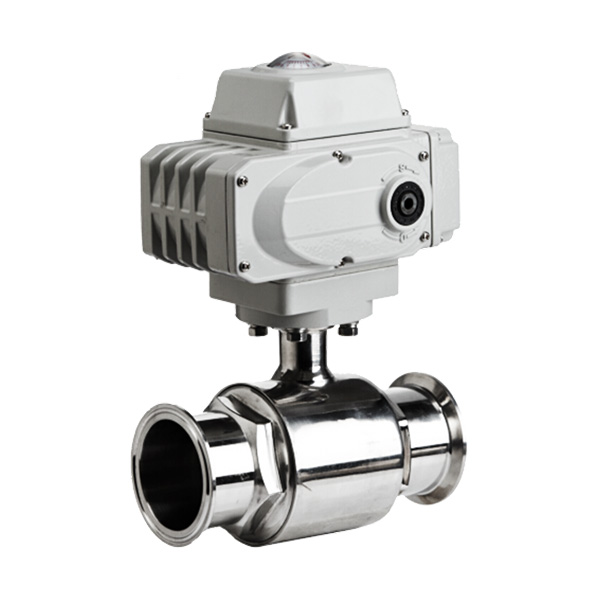 Electric sanitary grade quick installation ball valve