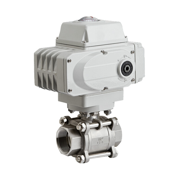Electric threaded ball valve