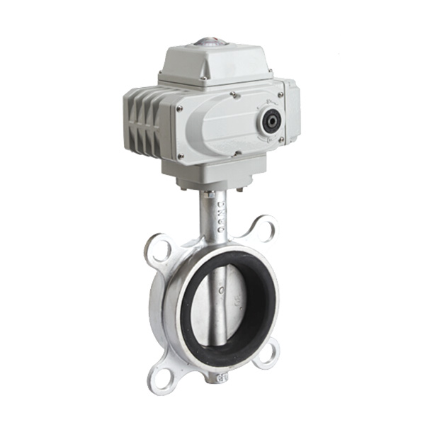 Electric all stainless steel wafer butterfly valve