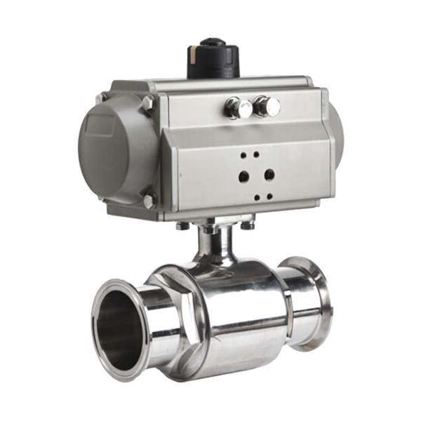 Pneumatic sanitary level quick installation ball valve