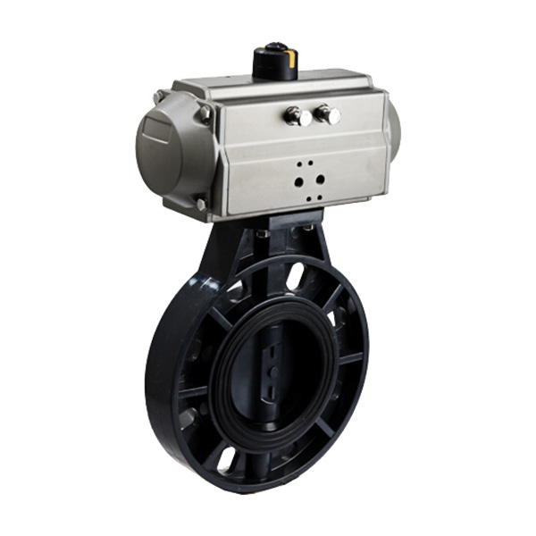Pneumatic UPVC butterfly valve
