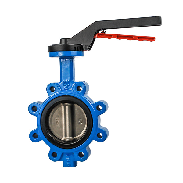 Manual rubber lined wafer butterfly valve