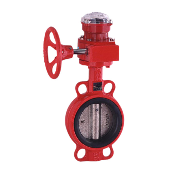 Rubber lined wafer butterfly valve with signal feedback