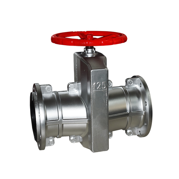 Rubber lined pipe clamp valve