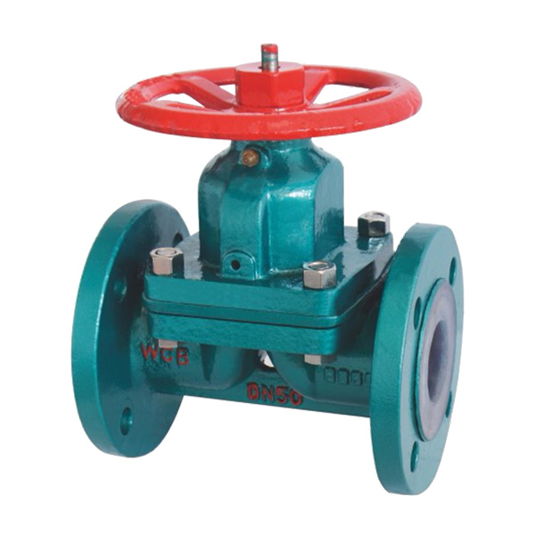 Fluorine lined diaphragm valve