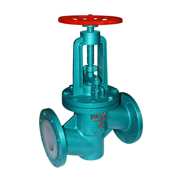 Fluorine lined global valve