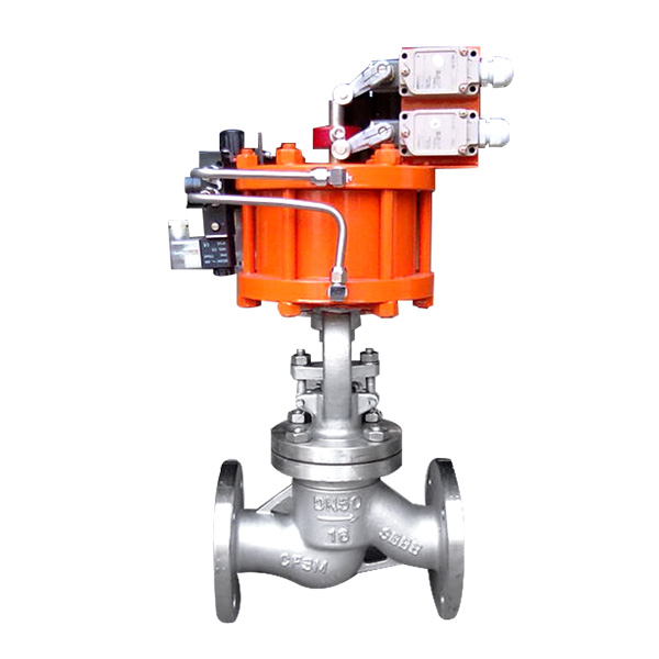 Pneumatic global valve
