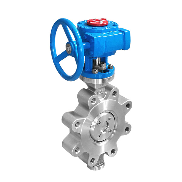 Worm wheel wafer butterfly valve