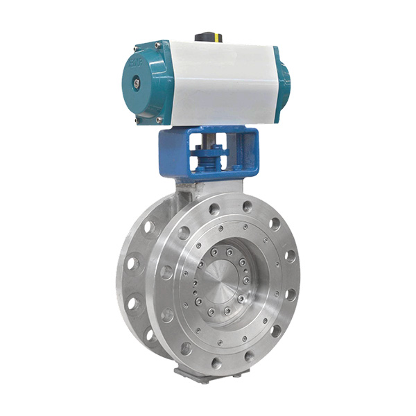 Pneumatic two-way pressure butterfly valve