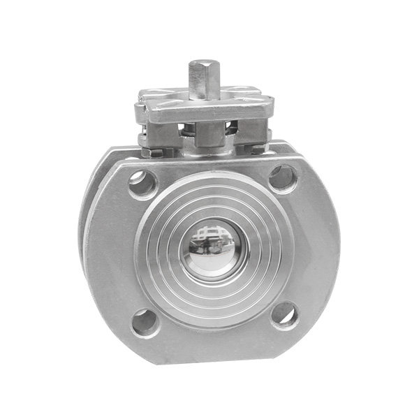 High platform thin ball valve