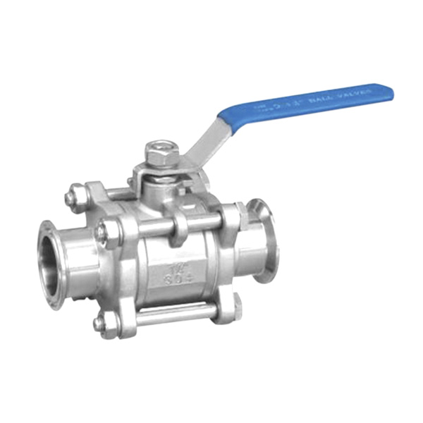 Three piece quick installation ball valve