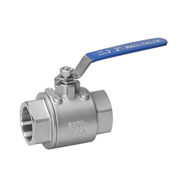 Two piece ball valve