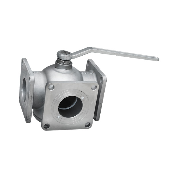 Tank truck three-way ball valve