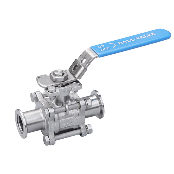 Three piece vacuum ball valve