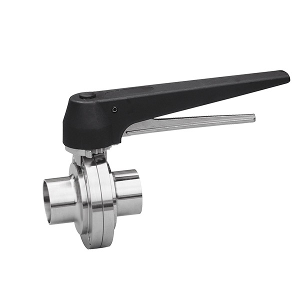 Duck billed welded butterfly valve