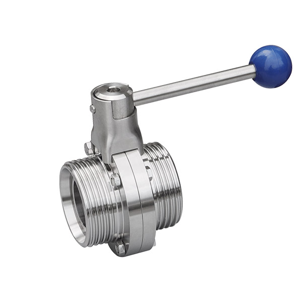 Pull rod external thread butterfly valve