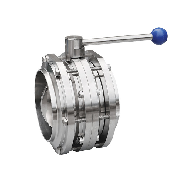 Three piece butterfly valve