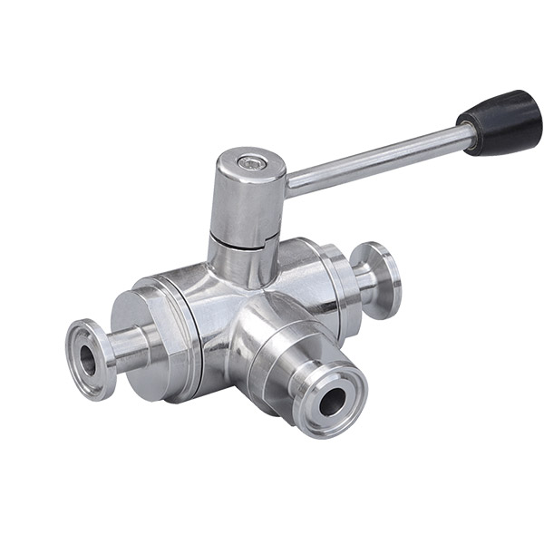Vacuum three-way ball valve