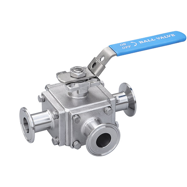 Three way quick installation ball valve