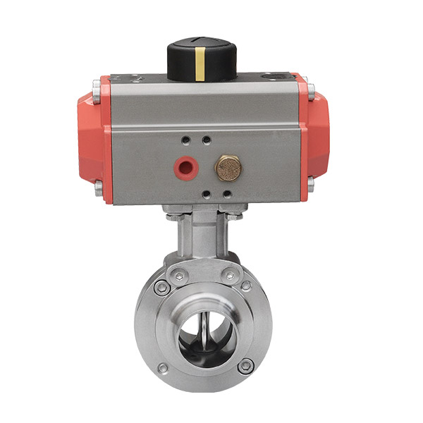 Pneumatic welding butterfly valve